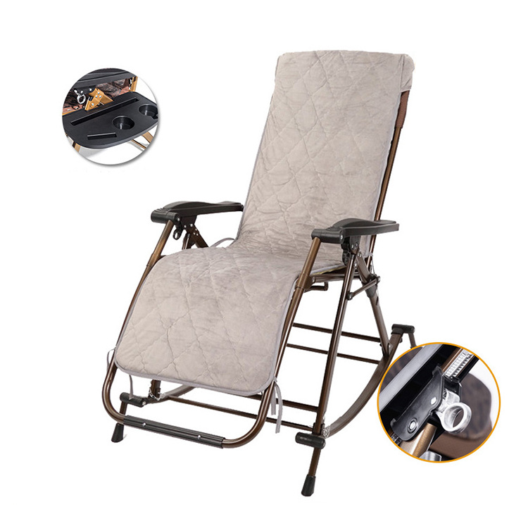 Folding Beach Rocking Chair zero gravity single folding sleeping chair recliner adult leisure elderly   camping lounger Chair