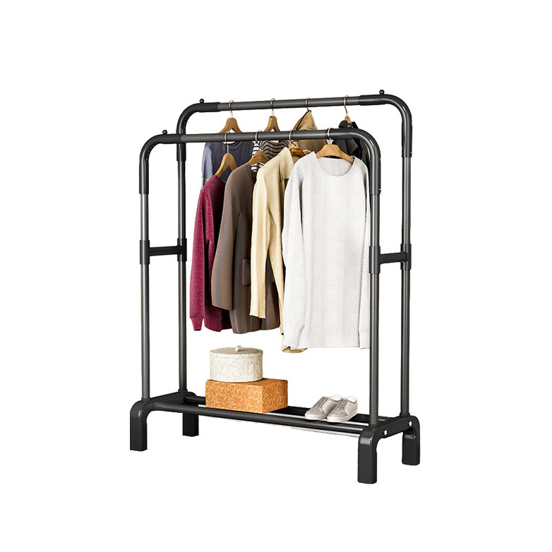 modern coat rack Floor Standing Clothes Hanging Storage Shelf Shoes Racks Metal Bedroom Furniture Clothing Rack