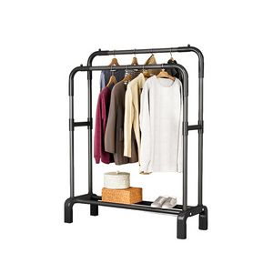 modern coat rack Floor Standing Clothes Hanging Storage Shelf Shoes Racks Metal Bedroom Furniture Clothing Rack