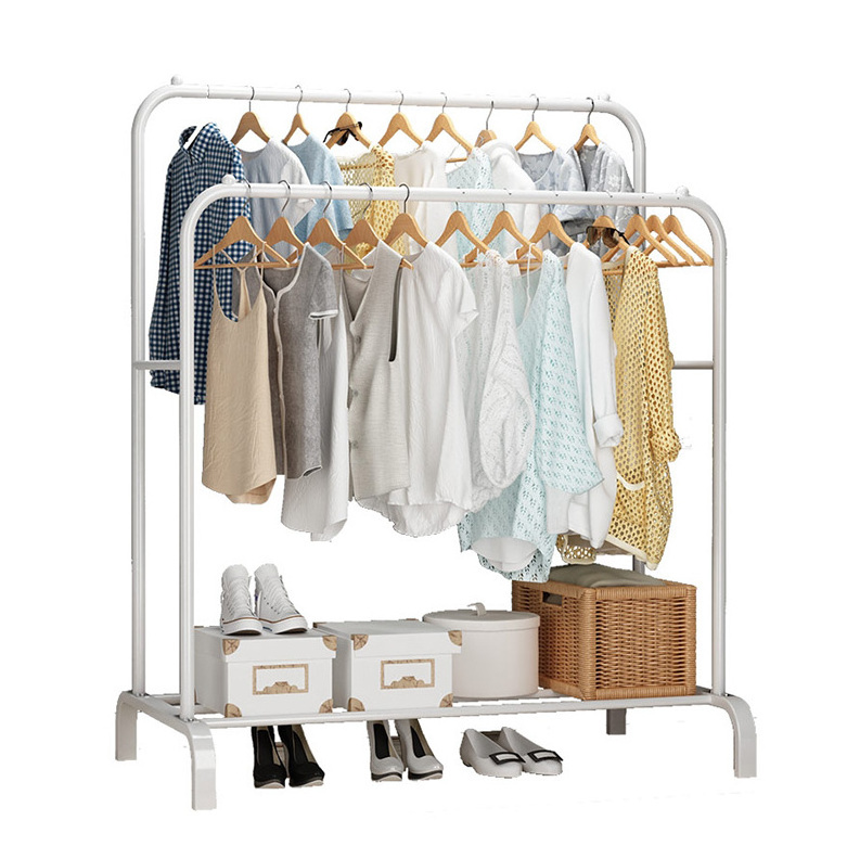 Versatile 2 way retail clothing store display floor coat rack multifunctional shoe rack living room bedroom coat rack