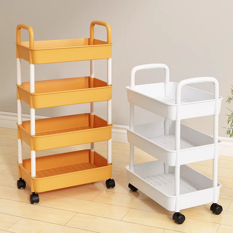 3 tier plastic storage basket shelves sundry kitchen fruit vegetable storage rack