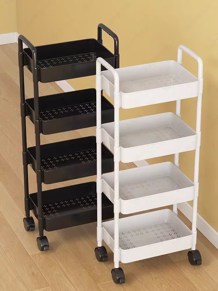 3 tier plastic storage basket shelves sundry kitchen fruit vegetable storage rack