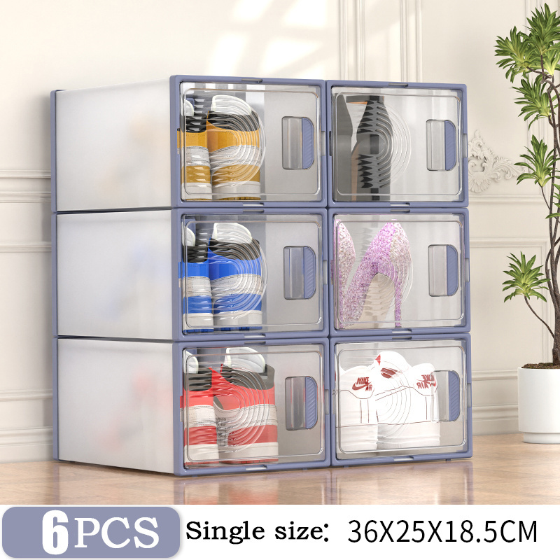 cheap assemble storage foldable organizer folding portable clear plastic shoes rack cabinet transparent for home with door