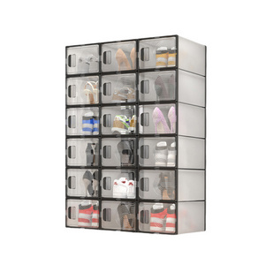 cheap assemble storage foldable organizer folding portable clear plastic shoes rack cabinet transparent for home with door