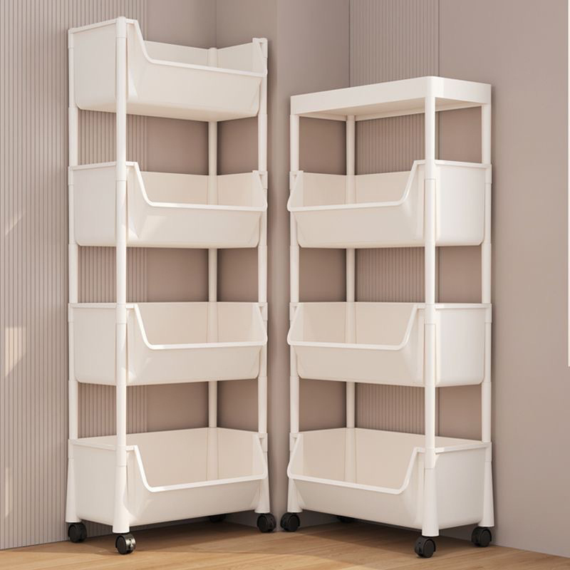 Household Thickened Trolley Shelves Bookshelves Removable Kitchen Bedroom Crack Racks Toy Snack Storage Shelves