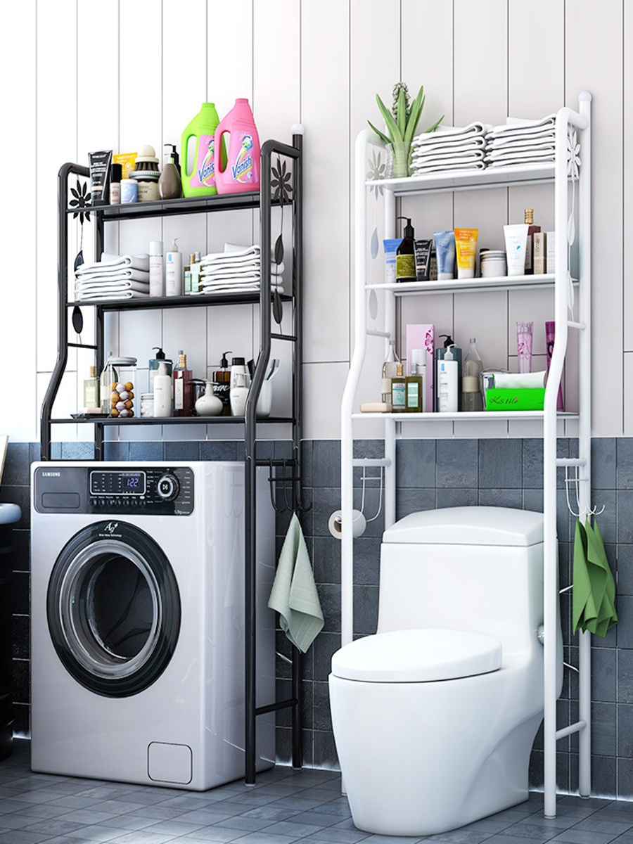 3 floors bathroom space saver bathroom corner shelf storage rack above toilet rack accessories washing machine bathroom tower