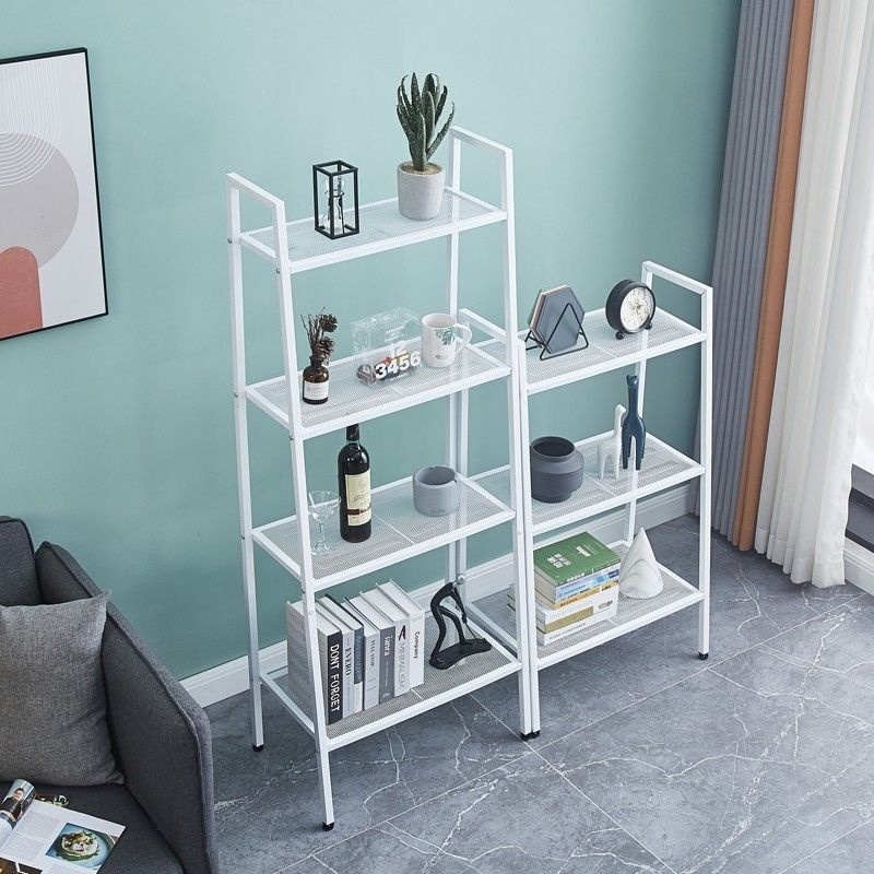 Ladder shelf 4 layer bookcase Industrial  Storage shelf Bookcase Living room 4 layer corner bookcase