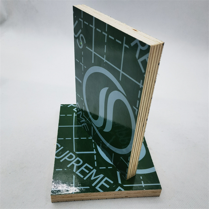 High Grade PVC Green PP Plastic Film Faced Hardwood Plywood Sheet for Concrete Formwork