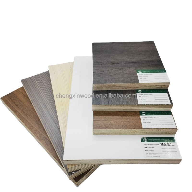 kitchen cabinet white glossy formica laminate sheets , wood grain hpl with melamine paper plywood