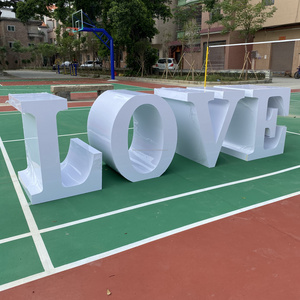 White Acrylic Love Letter Table for Wedding Stage Decoration