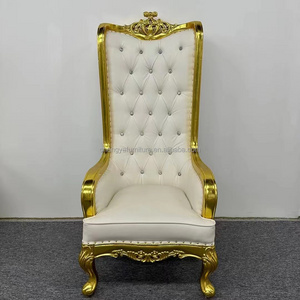 Royal golden frame cheap king and queen throne chairs