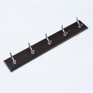 Wall Mount 10 Hook Metal Storage Organizer Rack for Coats Hoodies Hats Scarves Purses Leashes Black