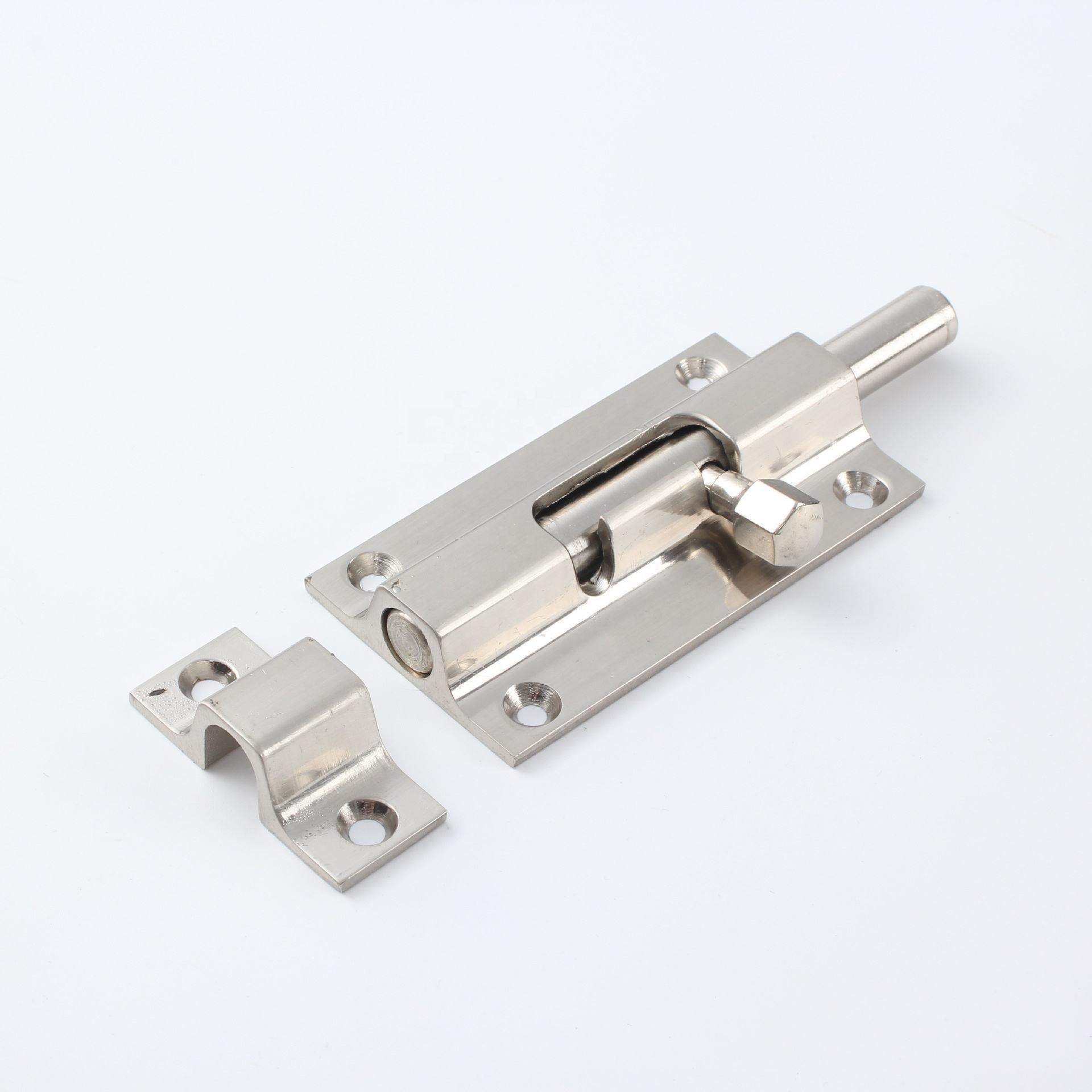 Door Lock Bolt Barrel Sliding Latch Lock with Screws for Bathroom Toilet Shed Door Furniture Pet Gate