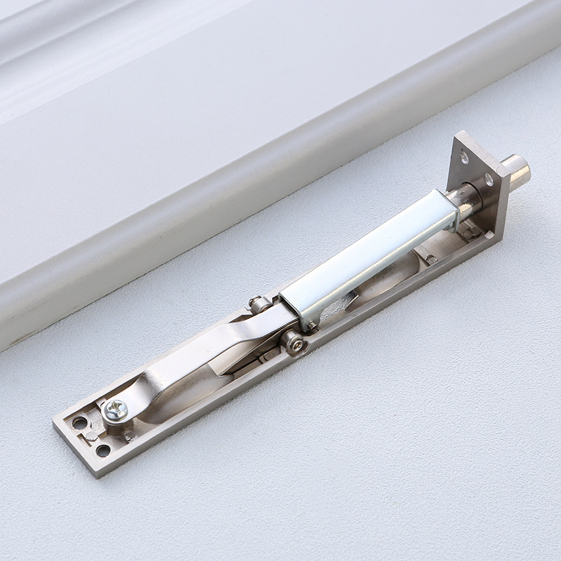 Easy installation door hardware zinc alloy concealed finger flush bolt hidden lock latch bolt for fire door