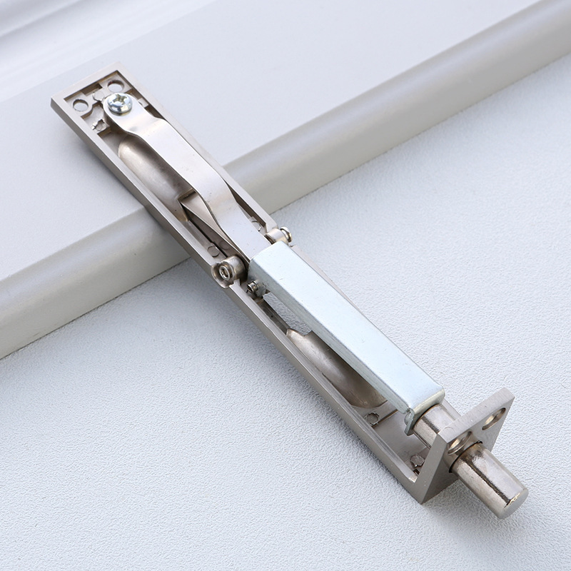 Easy installation door hardware zinc alloy concealed finger flush bolt hidden lock latch bolt for fire door