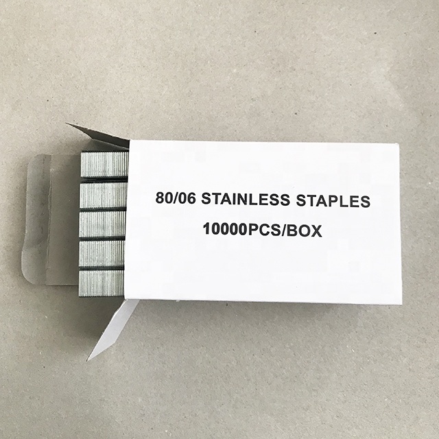 21GA stainless steel u-type nail furniture staple for stapler gun 80 series