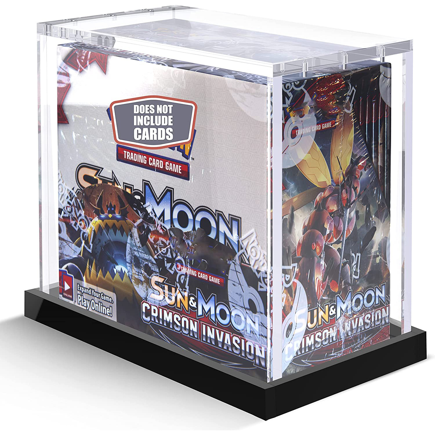 Wholesale Pokemon Display Box With Magnetic Lid Pokemon cards Booster Box with Top Load Lid Acrylic Display Case