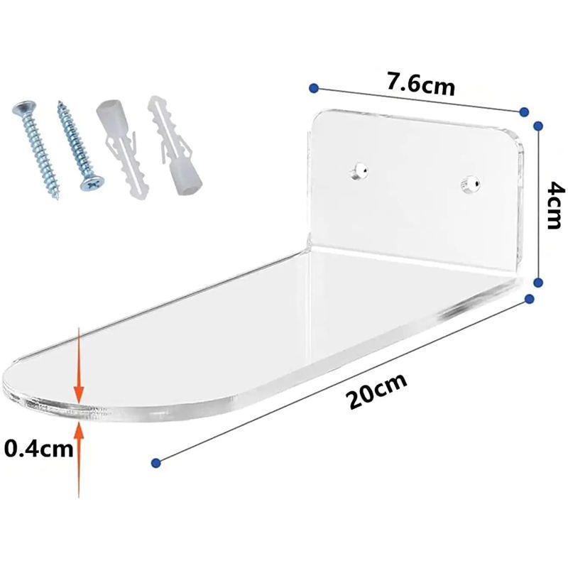 Acrylic Floating Shoe Shelf Wall Mount Float Shelves for Showcase Sneaker Collection or Shoes