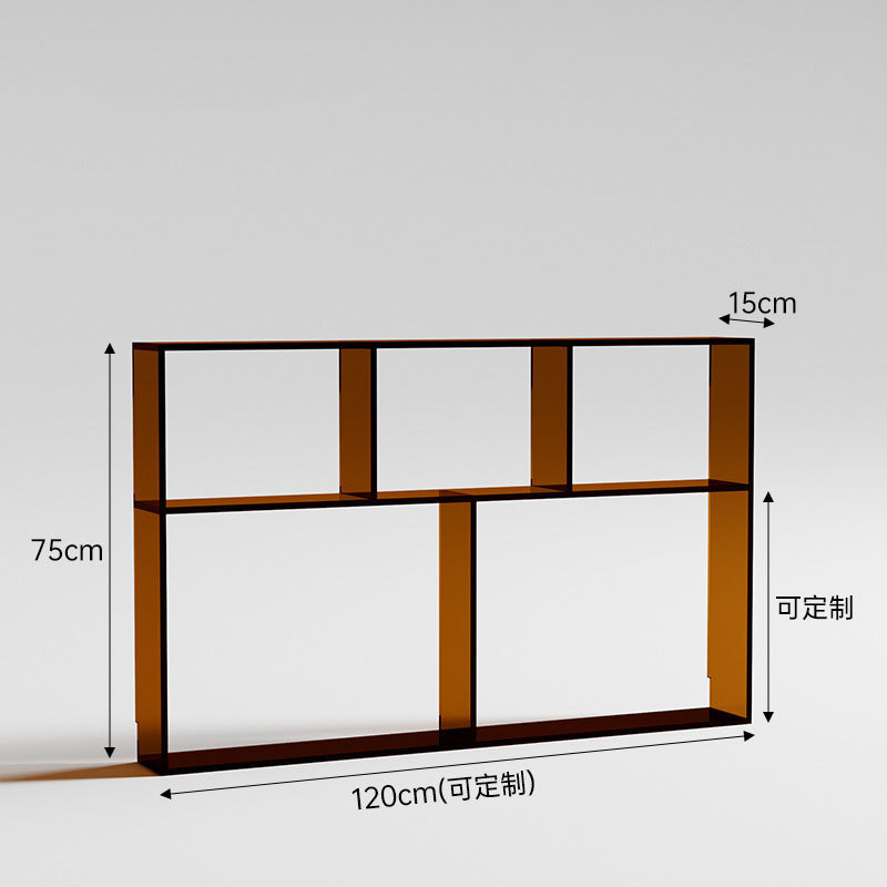 Custom Design Colorful Acrylic Furniture Modern Acrylic Book Stand Narrow Bookshelf With Gaps