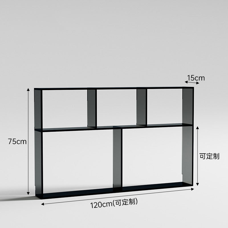 Custom Design Colorful Acrylic Furniture Modern Acrylic Book Stand Narrow Bookshelf With Gaps