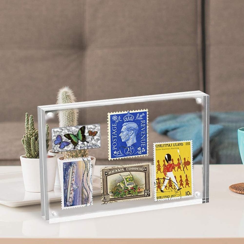 Custom transparent magnetic crystal photo frame desktop display decorative acrylic photo frame photo frame