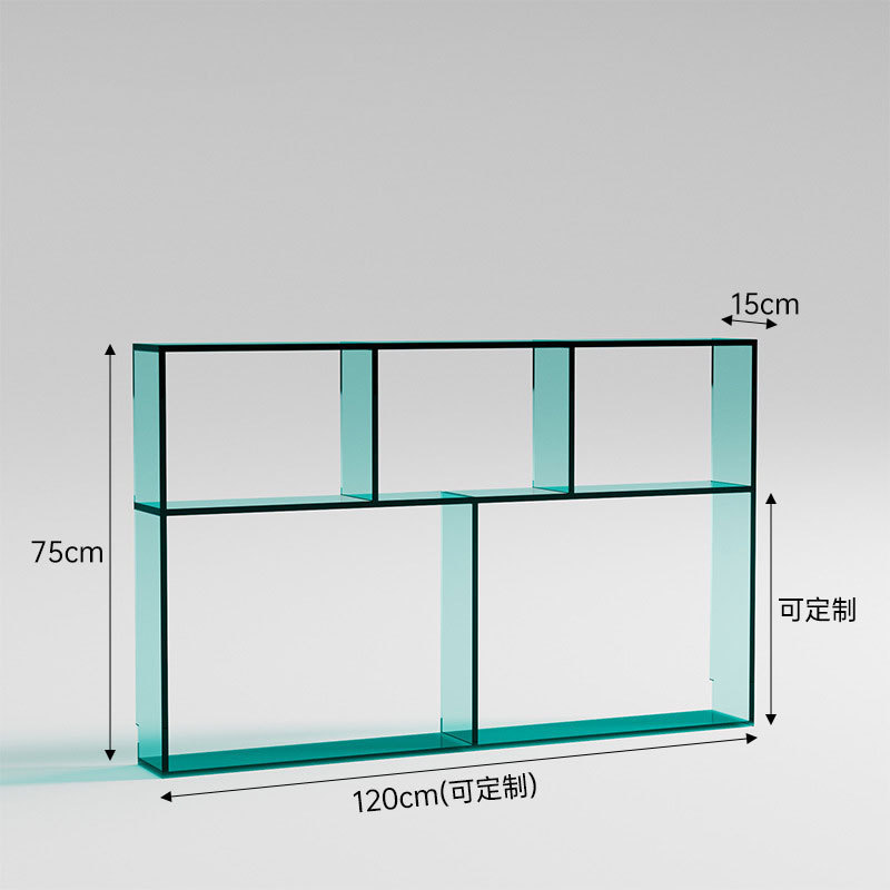 Custom Design Colorful Acrylic Furniture Modern Acrylic Book Stand Narrow Bookshelf With Gaps