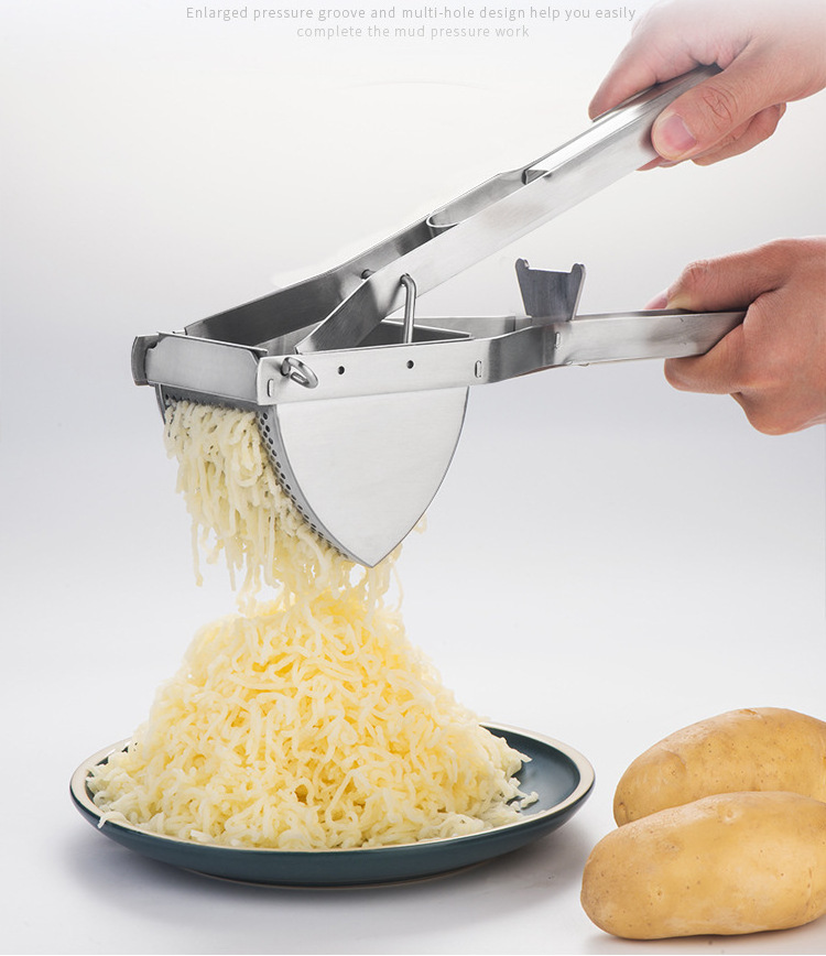 Potato Ricer and Masher Stainless Steel Heavy Duty Commercial Baby Food Strainer Business Fruit Masher and Food Press