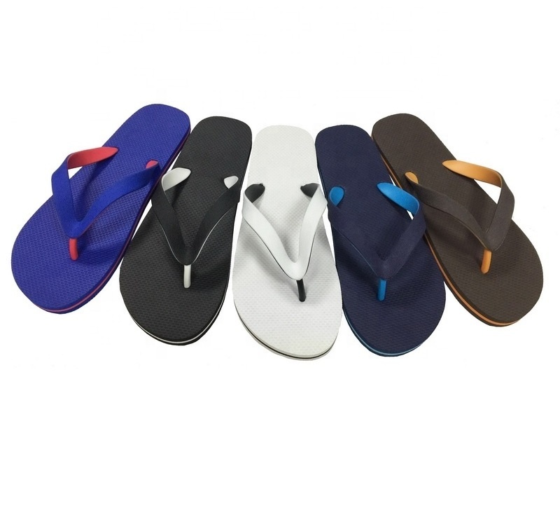 soft flexible old pe rubber plastic bottom navy flip flops