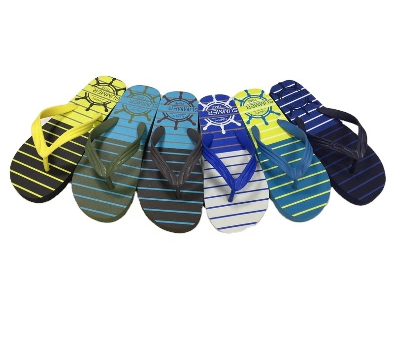 Cheap Wholesale Flip Flops Rubber African Sandal Footwear PE Flipflops Slippers Printed Flip Flops for Men New design