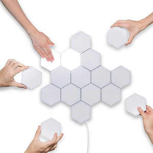 Hot 6pcs/set DIY Sensitive Sensor Modular Hexagonal Creative Decoration night light led Quantum Lamp touch light