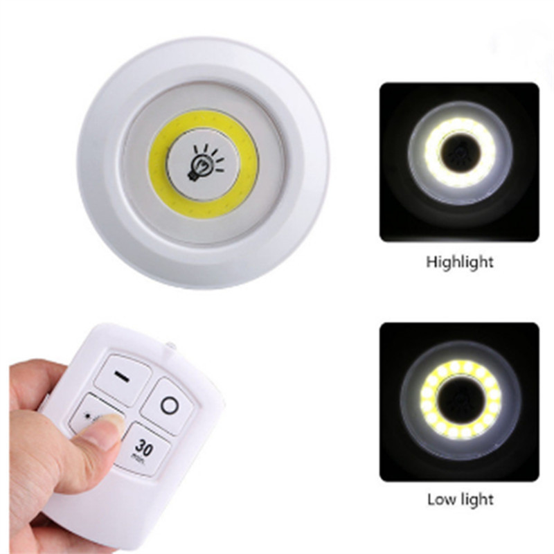 New dimmable cabinet bottom light with remote control cob LED wall lamp wardrobe bathroom lighting night light