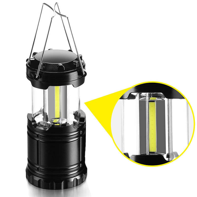 Mini 3*COB LED Portable Lantern Torch Collapsible Camping Lamp Waterproof Camping Light Powered