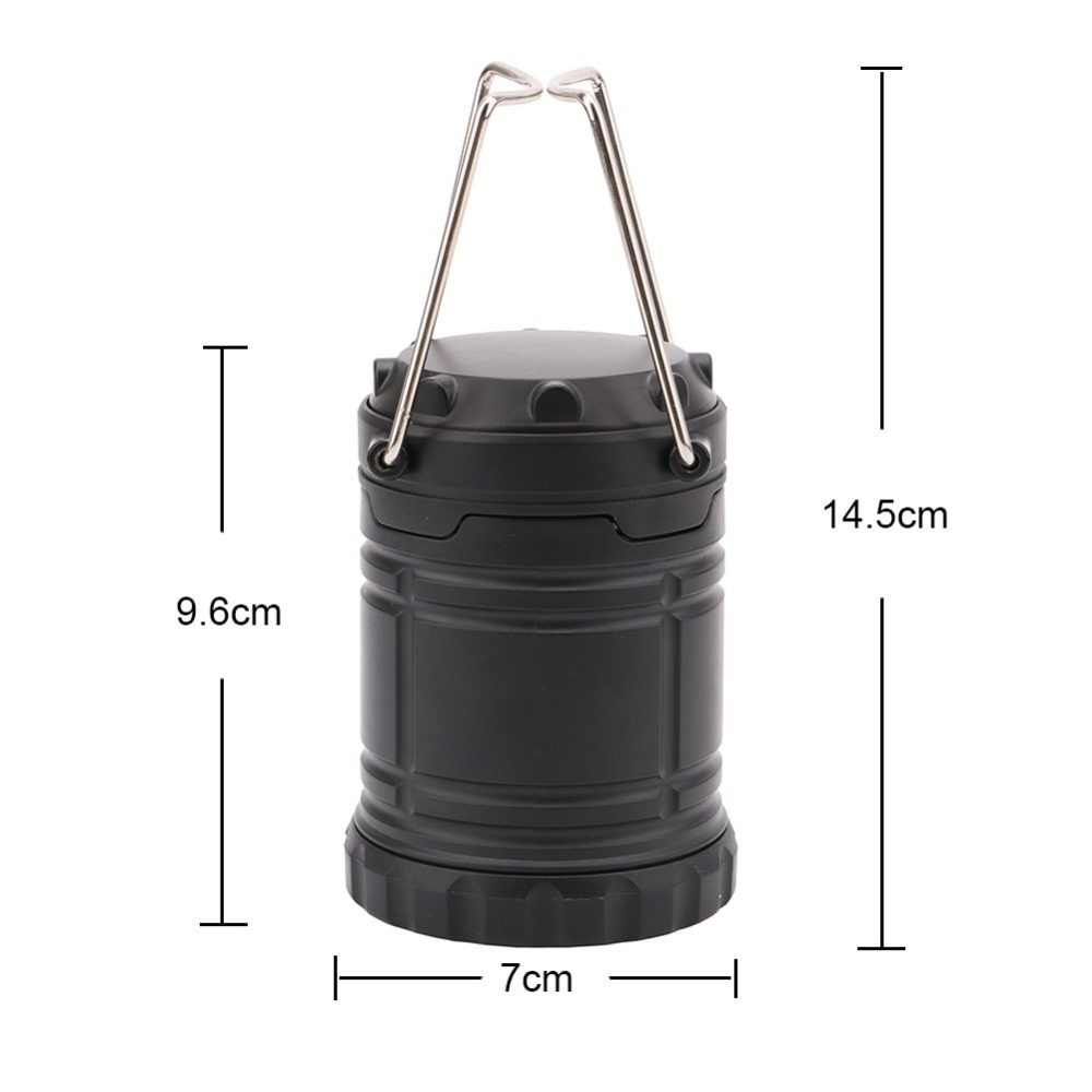 Mini 3*COB LED Portable Lantern Torch Collapsible Camping Lamp Waterproof Camping Light Powered