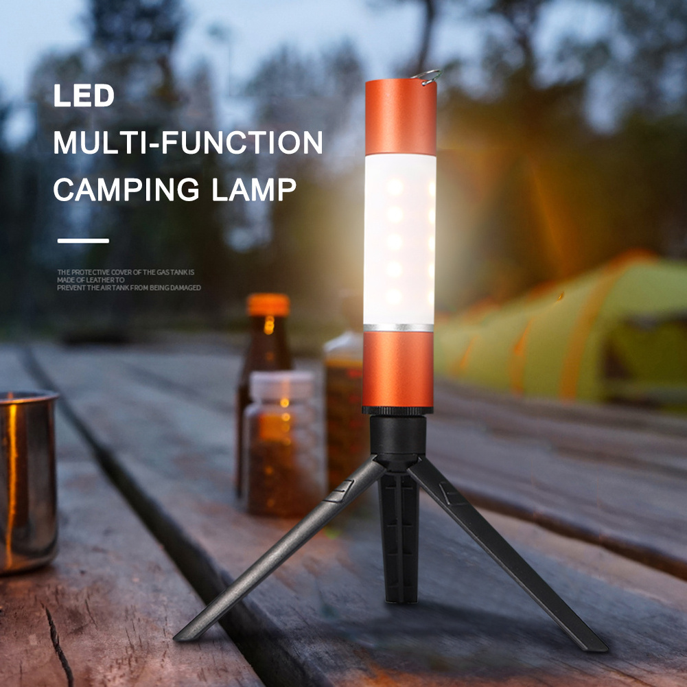 Outdoor Camping Table Lamp LED Telescopic Flashlight With Tripod Multifunctional Rechargeable Torch