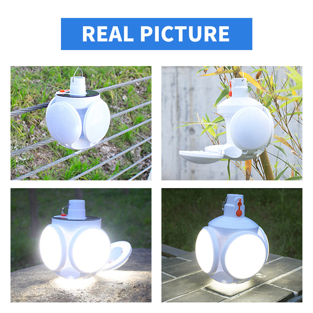 LED Solar Light Waterproof Rechargeable Solar Lamp For Booth Emergency Light Bulb