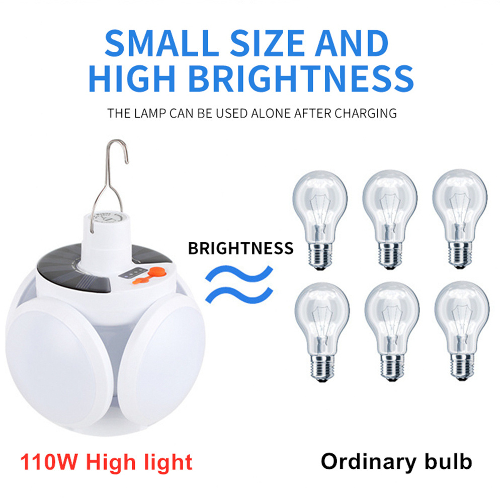 LED Solar Light Waterproof Rechargeable Solar Lamp For Booth Emergency Light Bulb