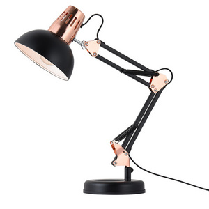 America Style Metal Clip Table Light Swing Arm Folding Led Desk Lamp With Clamp For Reading Study