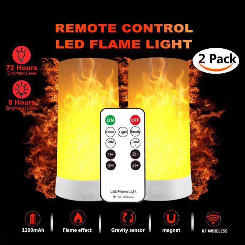 Newstyle Source Factory Remote Control USB rechargeable Magnet Flame Lamp Decoration Flame Effect led flame BULB night light