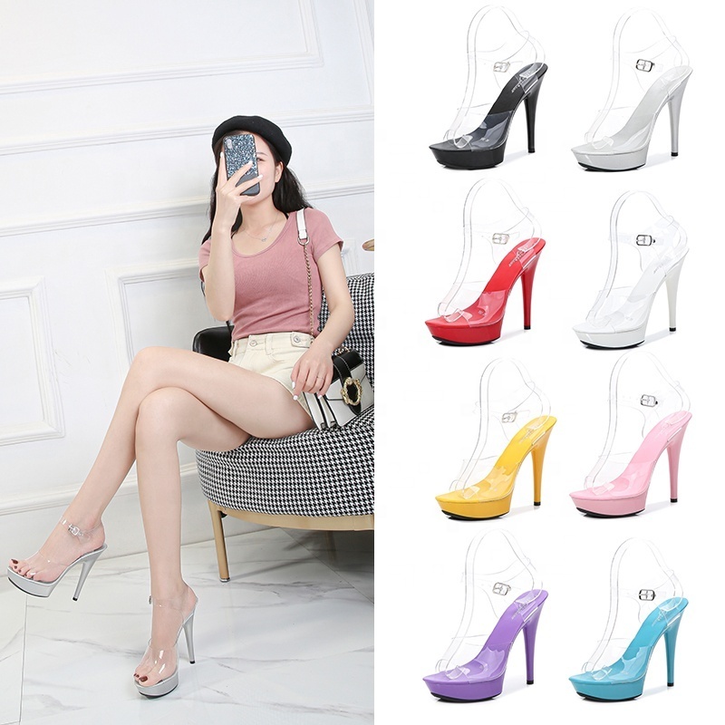 latest fashion hot sale pole dance shoes in UK ladies high heel platform women sandals