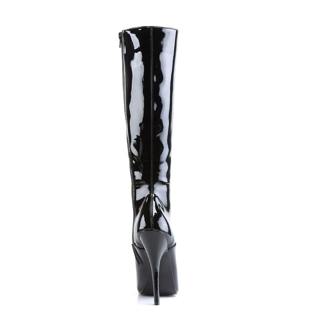 Wholesale plus size sexy Patent Leather High heels Sexy Pointed Toe Fashion Stiletto women Knee Boots