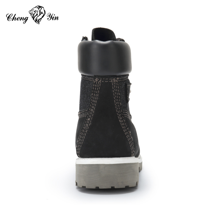 Wholesale Price Men boots leather Waterproof Nubuck Leather Upper Black ankle Working Boots High quality Martin boots men