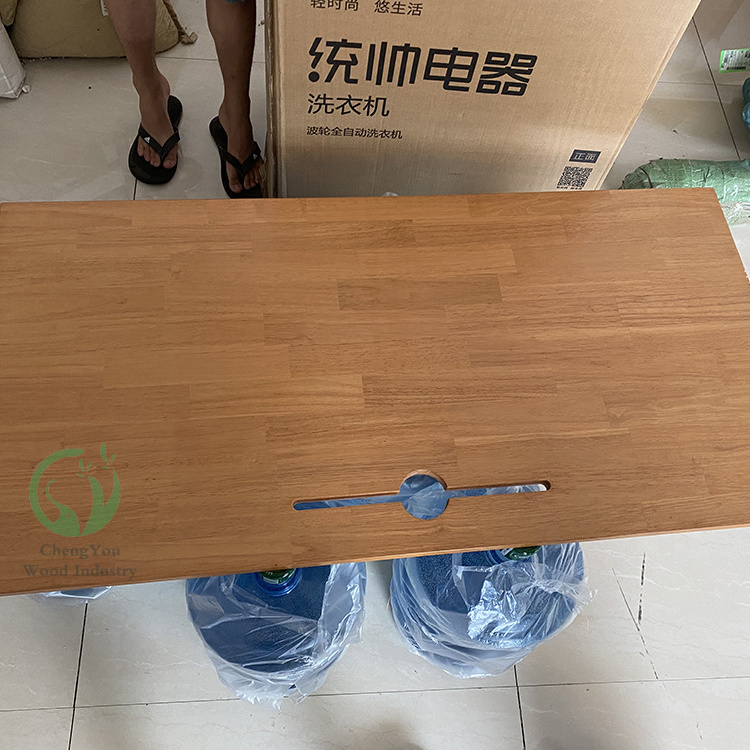 Rubber Wood Table Top Rubber Live Edge Table Top Wood Desk Top Tabletop Customized OEM China Factory