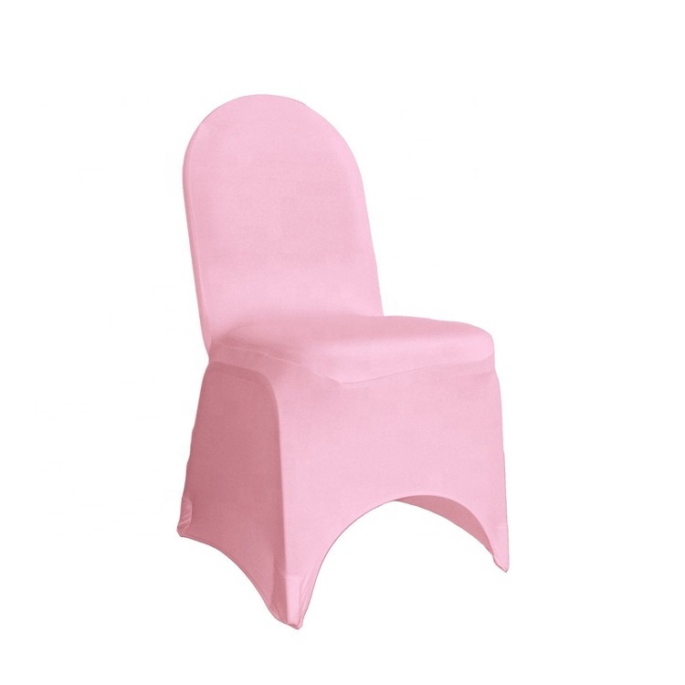 China Wholesale Chair Slip Covers Gray Hot Pink Spandex Banquet Chair Cover for Wedding Events Party