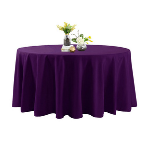 Eggplant 70 Inch Tablecloth Dining Room Restaurant Polyester Round Table Cloths for Events