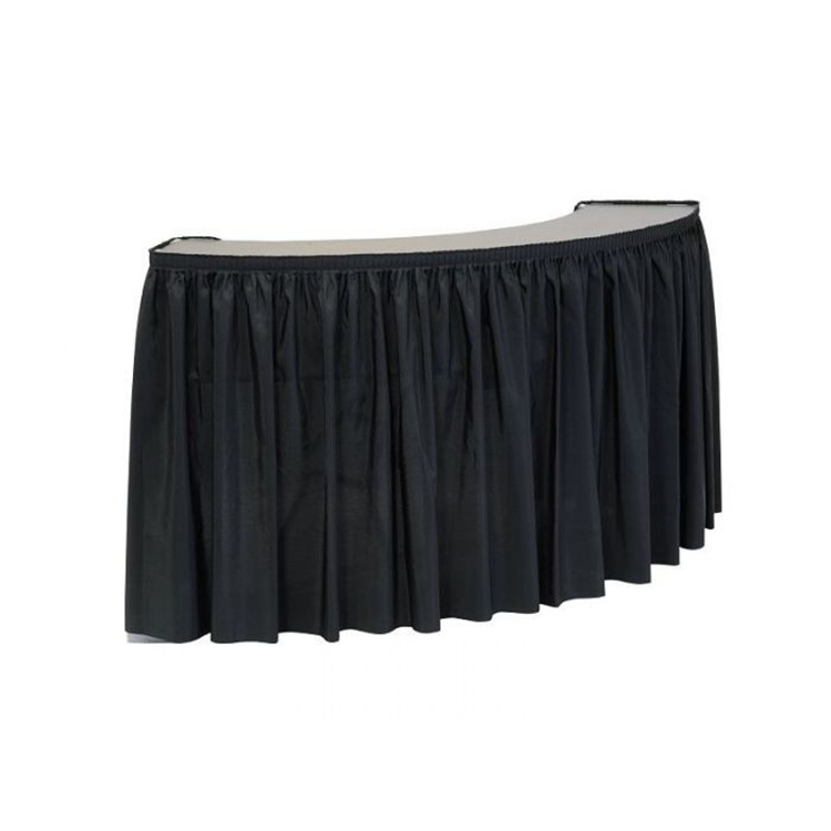 Custom Fancy Solid Color Wedding Party Banquet Table Skirt for Serpentine Table