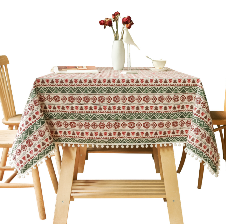 Bohemian style Geometric table cloth cotton and linen homestay decoration tablecloth rectangular cover towel