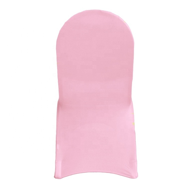 China Wholesale Chair Slip Covers Gray Hot Pink Spandex Banquet Chair Cover for Wedding Events Party