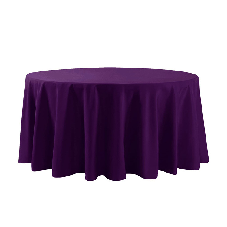 Eggplant 70 Inch Tablecloth Dining Room Restaurant Polyester Round Table Cloths for Events