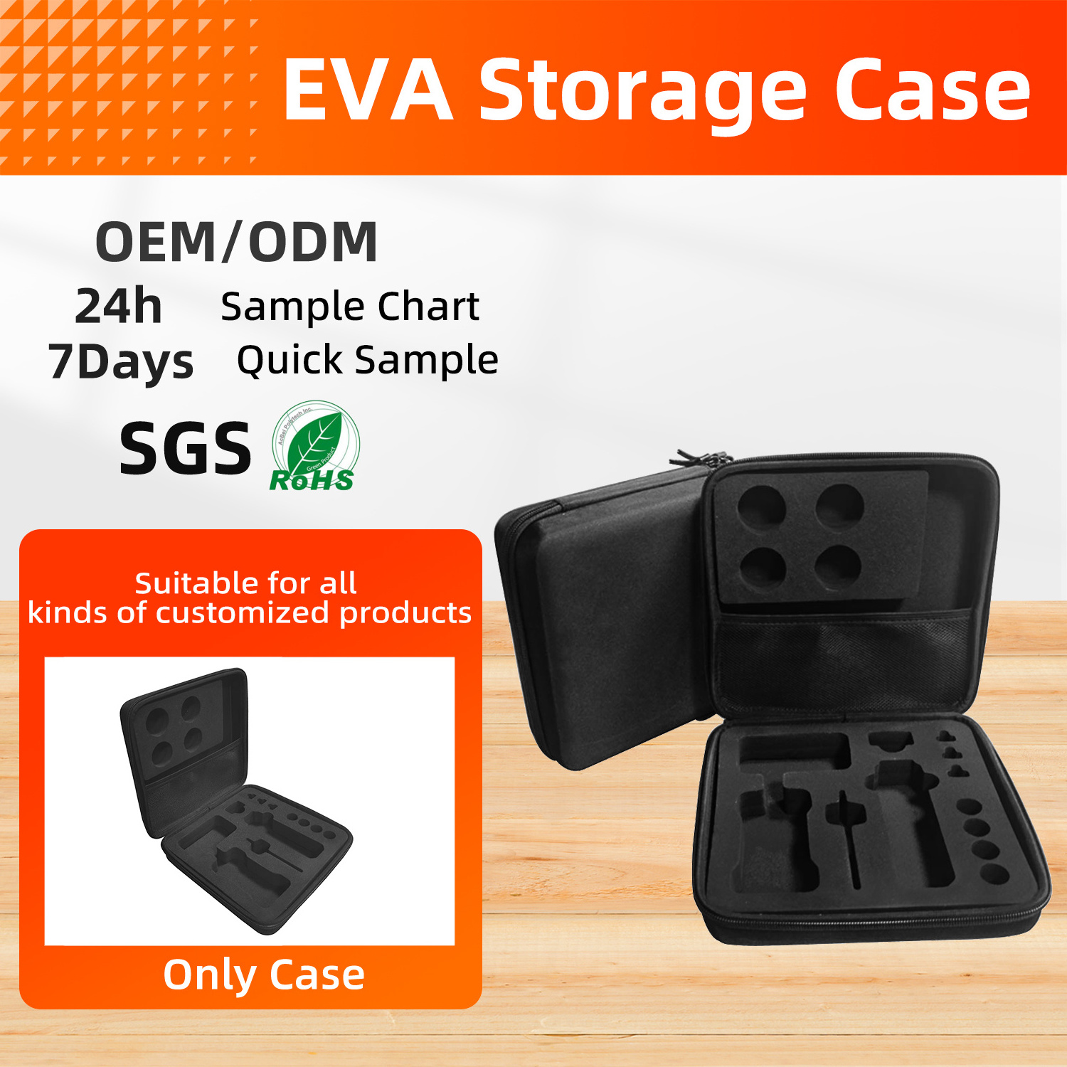 Factory Electronic Storage Hard EVA Tool Case Box, Cut Foam Carrying Organizer with custom Logo