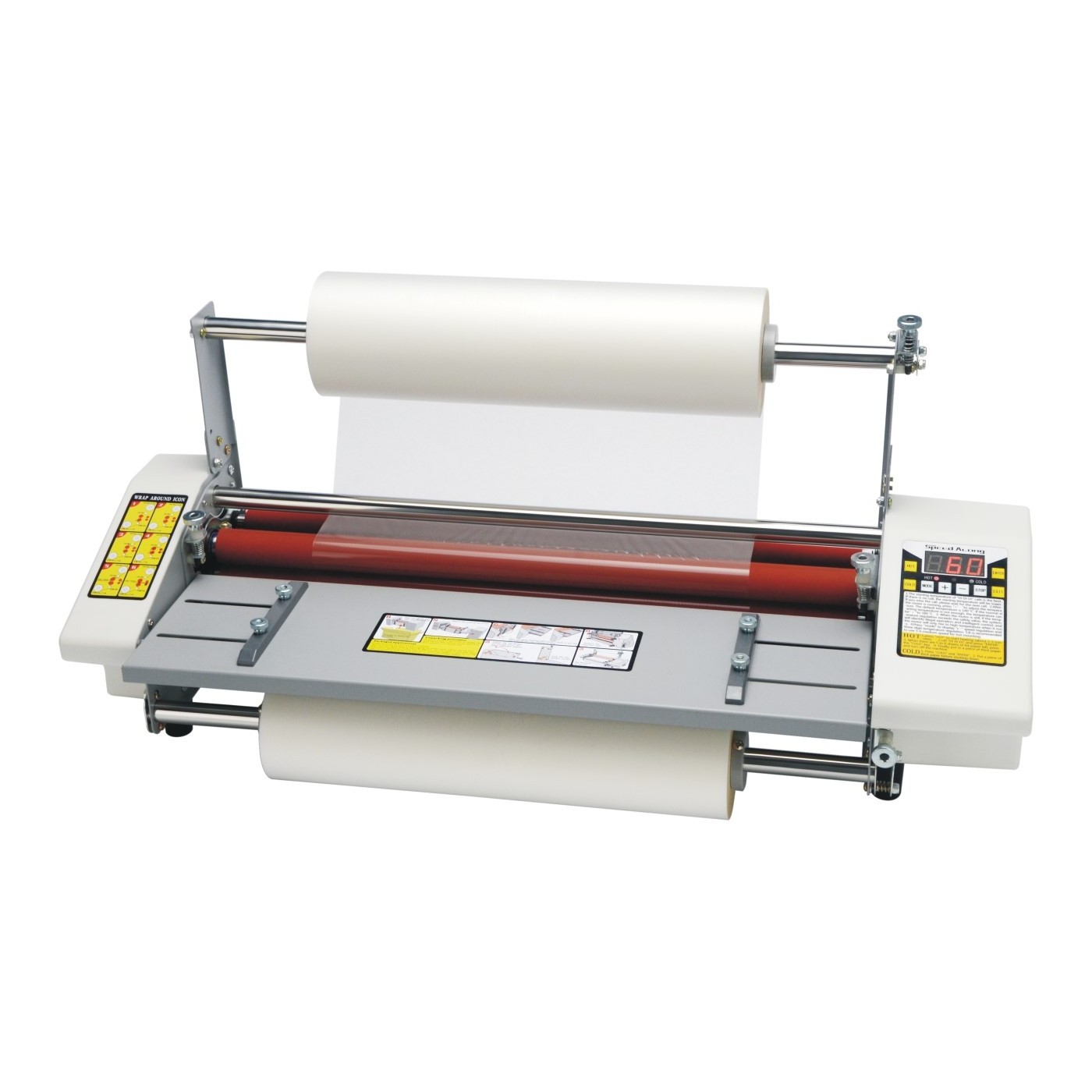 Hot sell double sides adjustable speed manual a2 a3 a4  hot cold lamination laminator machine laminating machine prices